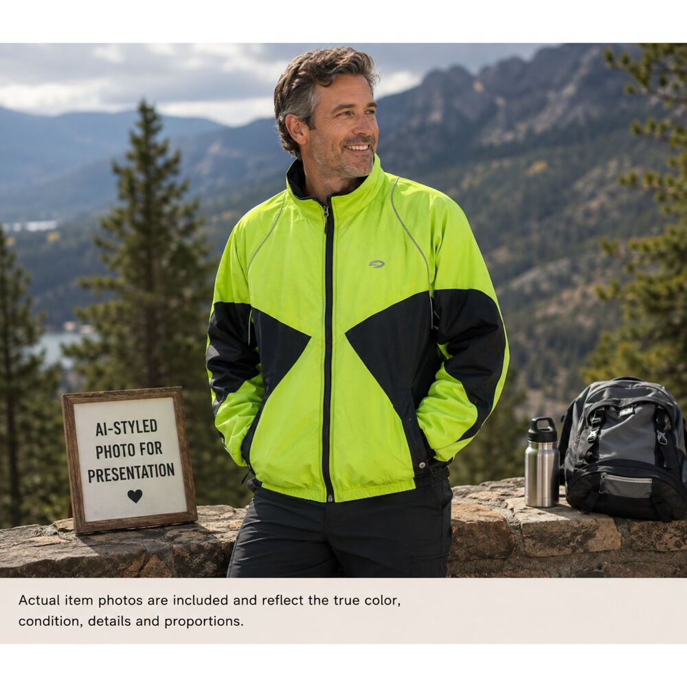 Brooks High Point Waterproof Running Jacket Small Hi Vis Neon Green Storm